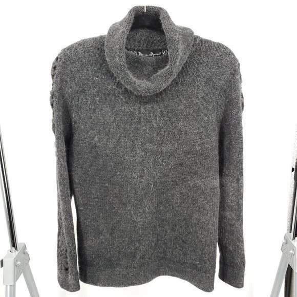 VTG Y2K Mercer & Madison Wool/Angora Cowl Neck Sweater Open-Stitch Sleev… - Picture 1 of 16